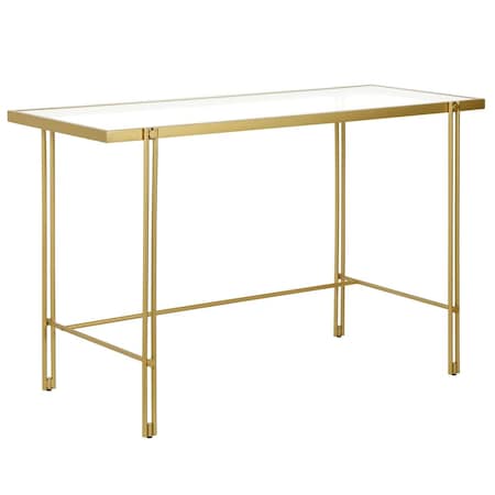Hudson & Canal Henn &amp; Hart  Inez Brass Desk - 30 x 48 x 20 in. OF0636